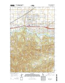 Post Falls Idaho Current topographic map, 1:24000 scale, 7.5 X 7.5 Minute, Year 2013