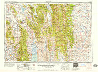 Preston Idaho Historical topographic map, 1:250000 scale, 1 X 2 Degree, Year 1958