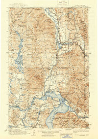 Priest Lake Idaho Historical topographic map, 1:250000 scale, 1 X 1 Degree, Year 1913