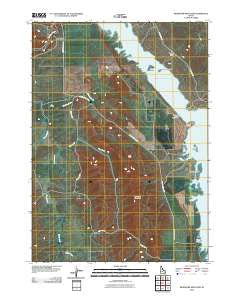 Reservoir Mountain Idaho Historical topographic map, 1:24000 scale, 7.5 X 7.5 Minute, Year 2010