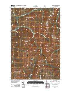 Rhodes Peak Idaho Historical topographic map, 1:24000 scale, 7.5 X 7.5 Minute, Year 2011