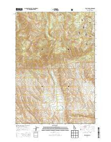 Rush Peak Idaho Current topographic map, 1:24000 scale, 7.5 X 7.5 Minute, Year 2013