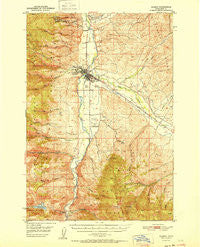 Salmon Idaho Historical topographic map, 1:62500 scale, 15 X 15 Minute, Year 1951