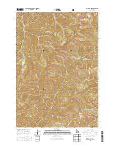 Shellrock Peak Idaho Current topographic map, 1:24000 scale, 7.5 X 7.5 Minute, Year 2013