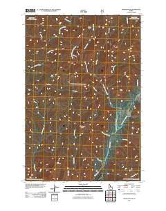 Shissler Peak Idaho Historical topographic map, 1:24000 scale, 7.5 X 7.5 Minute, Year 2011