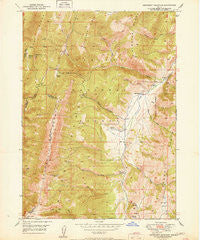 Snowdrift Mountain Idaho Historical topographic map, 1:24000 scale, 7.5 X 7.5 Minute, Year 1951