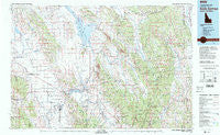 Soda Springs Idaho Historical topographic map, 1:100000 scale, 30 X 60 Minute, Year 1982