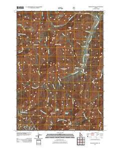 Swanholm Peak Idaho Historical topographic map, 1:24000 scale, 7.5 X 7.5 Minute, Year 2011