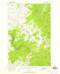 Tensed Idaho Historical topographic map, 1:62500 scale, 15 X 15 Minute, Year 1957