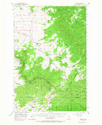 Tensed Idaho Historical topographic map, 1:62500 scale, 15 X 15 Minute, Year 1957