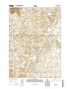 Tikura Idaho Current topographic map, 1:24000 scale, 7.5 X 7.5 Minute, Year 2013