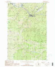 Wallace Idaho Historical topographic map, 1:24000 scale, 7.5 X 7.5 Minute, Year 1988