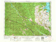 Wallace Idaho Historical topographic map, 1:250000 scale, 1 X 2 Degree, Year 1956