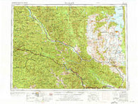 Wallace Idaho Historical topographic map, 1:250000 scale, 1 X 2 Degree, Year 1956