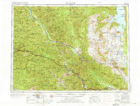 Wallace Idaho Historical topographic map, 1:250000 scale, 1 X 2 Degree, Year 1956