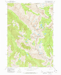 Warbonnet Peak Idaho Historical topographic map, 1:24000 scale, 7.5 X 7.5 Minute, Year 1972