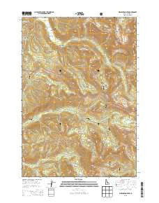 Washington Peak Idaho Current topographic map, 1:24000 scale, 7.5 X 7.5 Minute, Year 2013