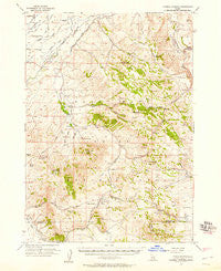 Yandell Springs Idaho Historical topographic map, 1:62500 scale, 15 X 15 Minute, Year 1955