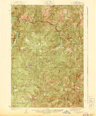 Yellow Pine Idaho Historical topographic map, 1:62500 scale, 15 X 15 Minute, Year 1943