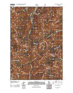 Yellow Peak Idaho Historical topographic map, 1:24000 scale, 7.5 X 7.5 Minute, Year 2011