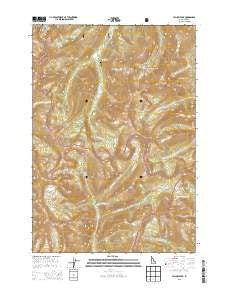 Yellow Peak Idaho Current topographic map, 1:24000 scale, 7.5 X 7.5 Minute, Year 2013