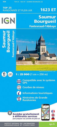Buy map France 1:25,000 topo #1623E Saumur