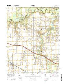Addieville Illinois Current topographic map, 1:24000 scale, 7.5 X 7.5 Minute, Year 2015