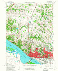 Alton Illinois Historical topographic map, 1:24000 scale, 7.5 X 7.5 Minute, Year 1954