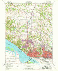 Alton Illinois Historical topographic map, 1:24000 scale, 7.5 X 7.5 Minute, Year 1954