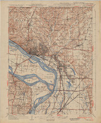 Alton Illinois Historical topographic map, 1:62500 scale, 15 X 15 Minute, Year 1934