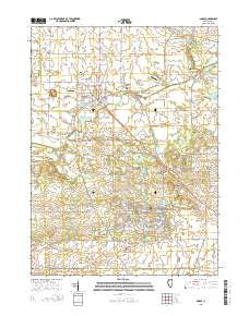 Amboy Illinois Current topographic map, 1:24000 scale, 7.5 X 7.5 Minute, Year 2015