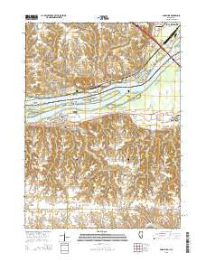 Andalusia Illinois Current topographic map, 1:24000 scale, 7.5 X 7.5 Minute, Year 2015