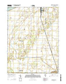 Arenzville West Illinois Current topographic map, 1:24000 scale, 7.5 X 7.5 Minute, Year 2015