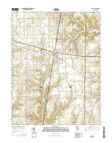 Ashley Illinois Current topographic map, 1:24000 scale, 7.5 X 7.5 Minute, Year 2015