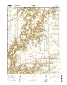 Ashmore Illinois Current topographic map, 1:24000 scale, 7.5 X 7.5 Minute, Year 2015