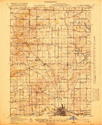 Belvidere Illinois Historical topographic map, 1:62500 scale, 15 X 15 Minute, Year 1918