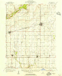 Bement Illinois Historical topographic map, 1:62500 scale, 15 X 15 Minute, Year 1955
