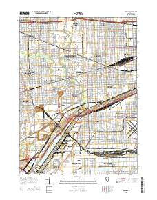 Berwyn Illinois Current topographic map, 1:24000 scale, 7.5 X 7.5 Minute, Year 2015