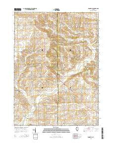 Brookville Illinois Current topographic map, 1:24000 scale, 7.5 X 7.5 Minute, Year 2015