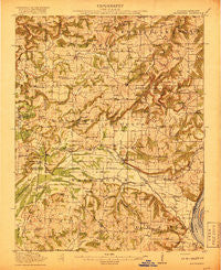 Brownfield Illinois Historical topographic map, 1:62500 scale, 15 X 15 Minute, Year 1917