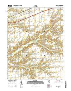 Brownstown Illinois Current topographic map, 1:24000 scale, 7.5 X 7.5 Minute, Year 2015