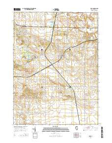 Buda Illinois Current topographic map, 1:24000 scale, 7.5 X 7.5 Minute, Year 2015