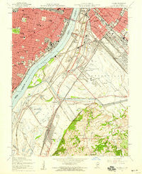 Cahokia Illinois Historical topographic map, 1:24000 scale, 7.5 X 7.5 Minute, Year 1954