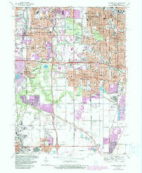 Calumet City Illinois Historical topographic map, 1:24000 scale, 7.5 X 7.5 Minute, Year 1968