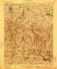 Carbondale Illinois Historical topographic map, 1:62500 scale, 15 X 15 Minute, Year 1922