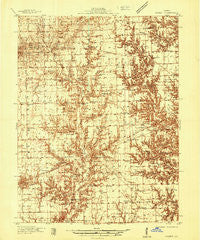Casey Illinois Historical topographic map, 1:48000 scale, 15 X 15 Minute, Year 1936