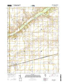 Cerro Gordo Illinois Current topographic map, 1:24000 scale, 7.5 X 7.5 Minute, Year 2015