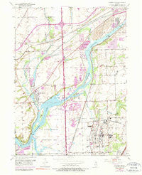 Channahon Illinois Historical topographic map, 1:24000 scale, 7.5 X 7.5 Minute, Year 1954