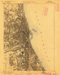 Chicago Illinois Historical topographic map, 1:62500 scale, 15 X 15 Minute, Year 1900