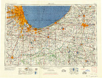Chicago Illinois Historical topographic map, 1:250000 scale, 1 X 2 Degree, Year 1957